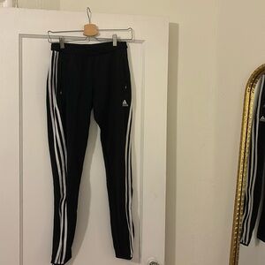 Adidas pants with zip up legs